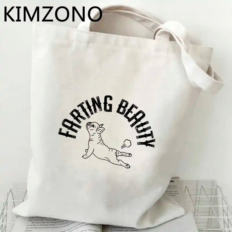 French Bulldog Cotton Tote Shopping Bag