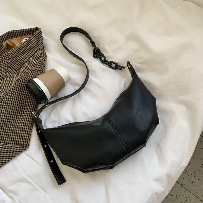 French Female Texture Single Shoulder Armpit Dumpling Bag