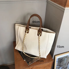 French Designe Tote Bag Canvas Handbags For Women Large Shoulder Bags