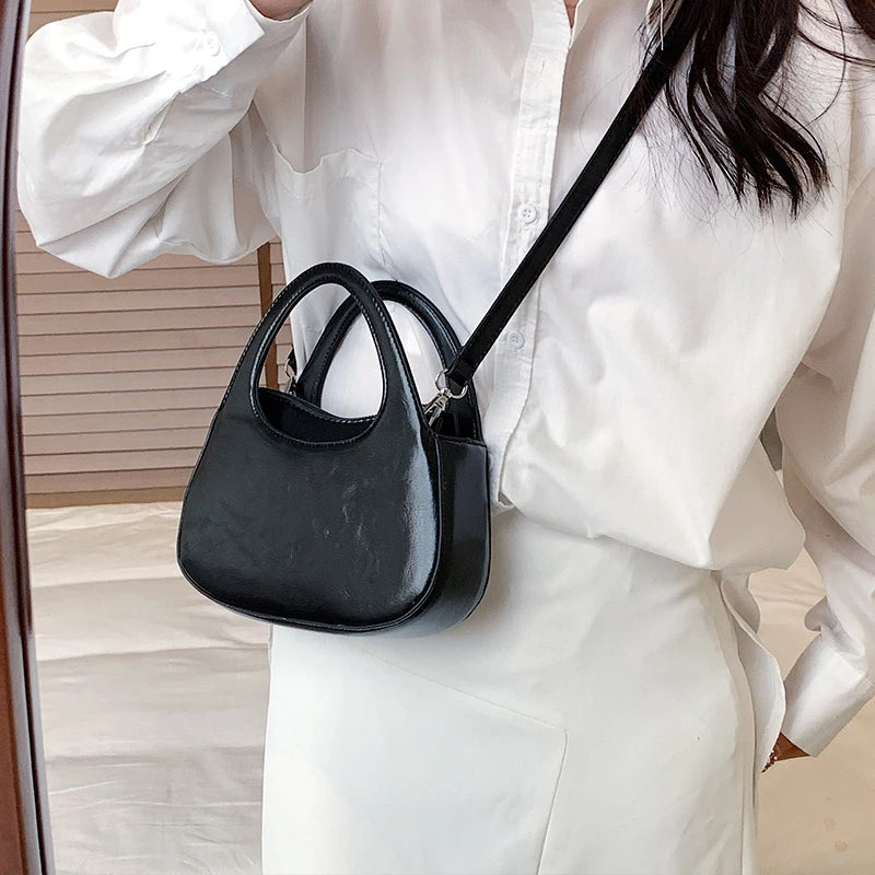 French Shoulder Bag for Women Summer Soft Pu Leather Underarm Bags