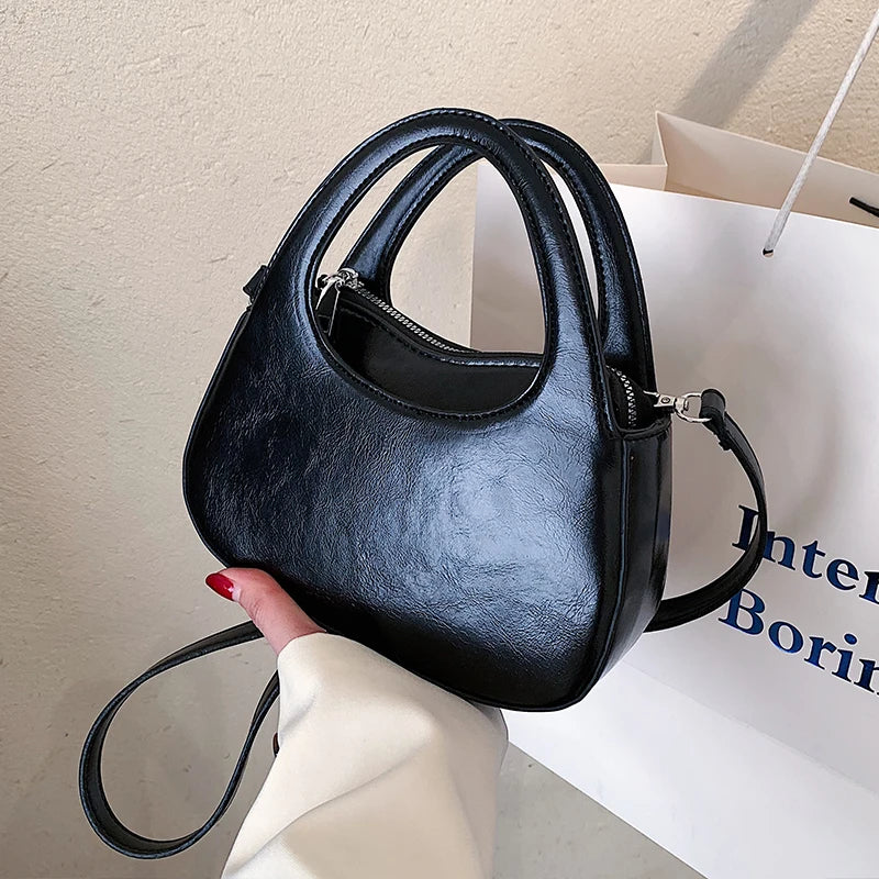 French Shoulder Bag for Women Summer Soft Pu Leather Underarm Bags