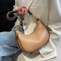 French Half Moon Bag Autumn Women's Vintage All-match Shoulder Crossbody Handbag