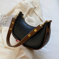 French Half Moon Bag Autumn Women's Vintage All-match Shoulder Crossbody Handbag