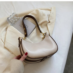 French Half Moon Bag Autumn Women's Vintage All-match Shoulder Crossbody Handbag