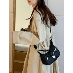 French Niche Nylon Underarm Bag Women's High-quality Texture Messenger Bag