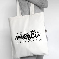French Print Canvas Shoulder Bags Women Shopping Totes Travel Handbags