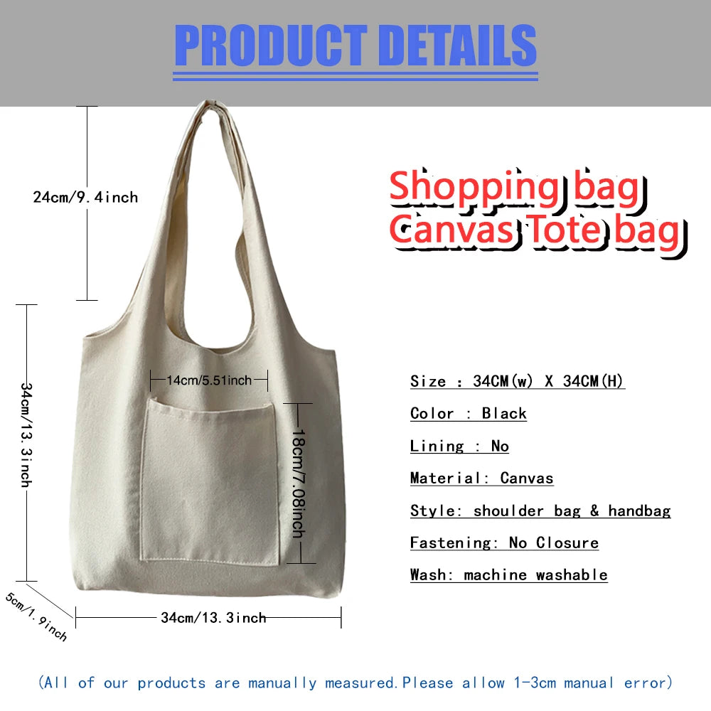 French Print Women Canvas Shopping Bag Eco Shoulder Bags Thank You Mistress