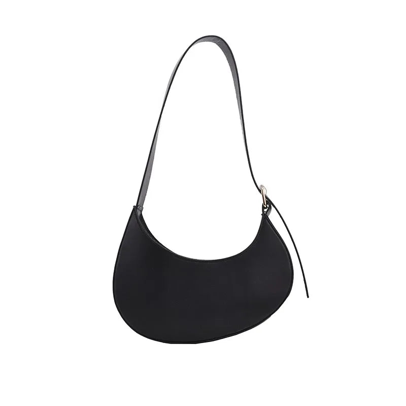 French Style Leather Shoulder Bag Small Handbag Vintage Tote Purse