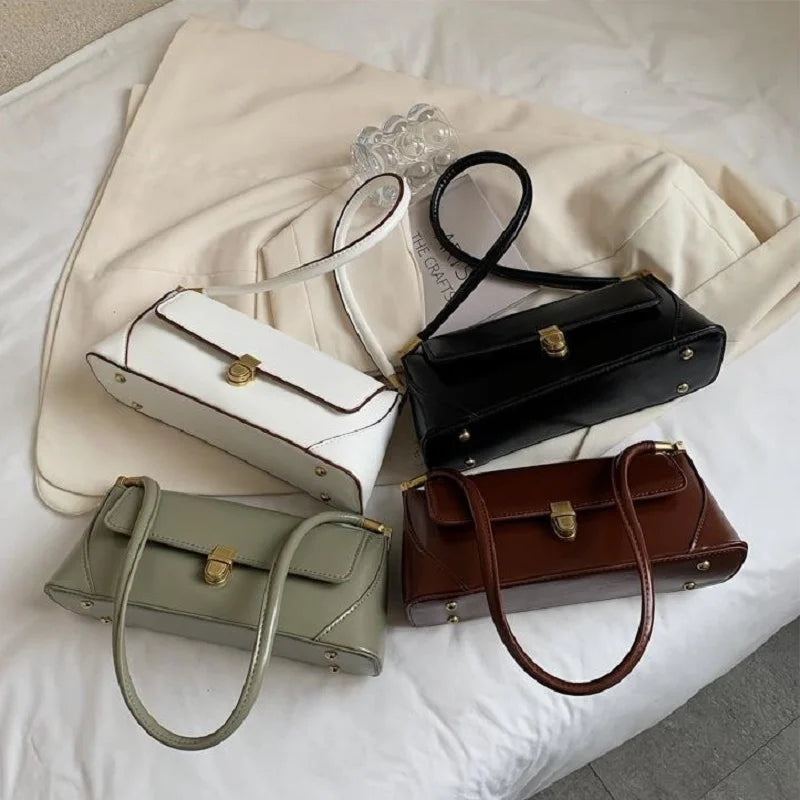 French Vintage Armpit Shoulder Bag Women Classic
