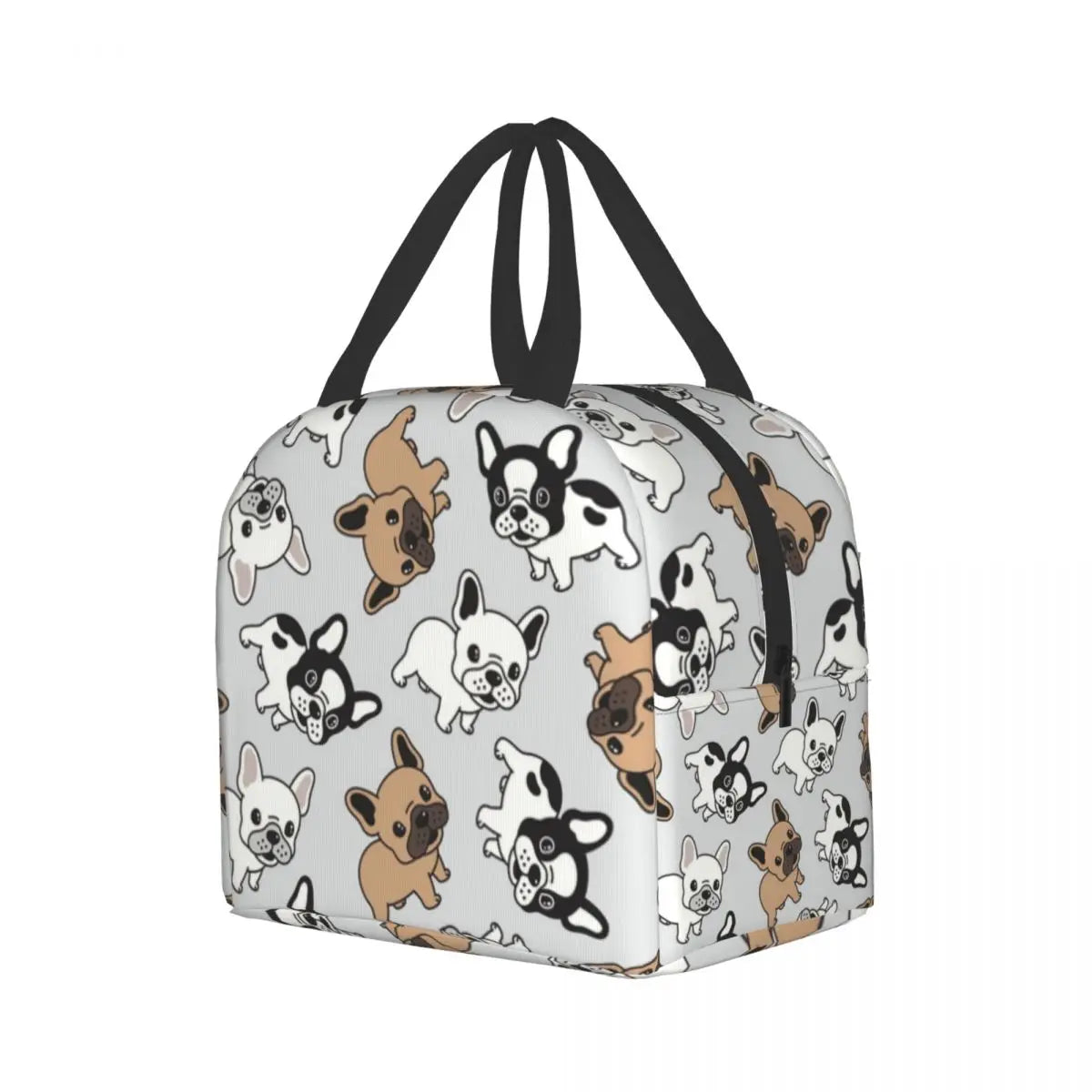 Frenchie French Bulldog Insulated Lunch Bags for Women Dogs Lover Reusable