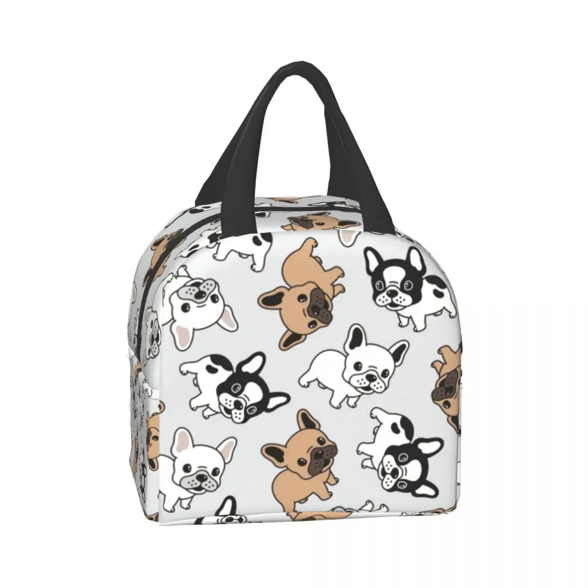 Frenchie French Bulldog Insulated Lunch Bags for Women Dogs Lover Reusable