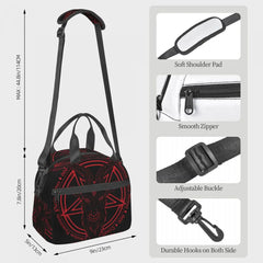 Cooler Bag Baphomet Goat Head Print Portable Thermal Lunch Bag For Women