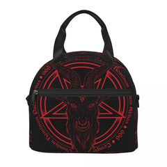 Cooler Bag Baphomet Goat Head Print Portable Thermal Lunch Bag For Women