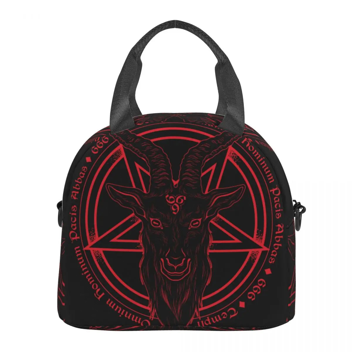 Cooler Bag Baphomet Goat Head Print Portable Thermal Lunch Bag For Women