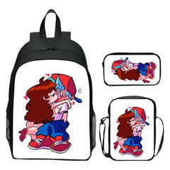 FNF Backpack 3 Pcs Set Crossbody Bags School Kids Anime Bag Boys Girls