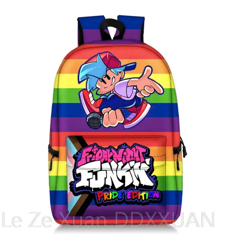FNF Backpack Music Rhythm Game Print School Bag