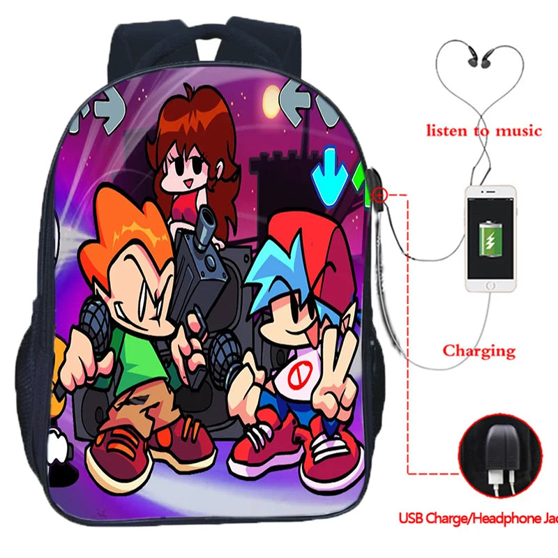 Teenager USB School Backpack for Boys Girls