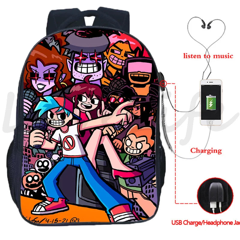 Teenager USB School Backpack for Boys Girls