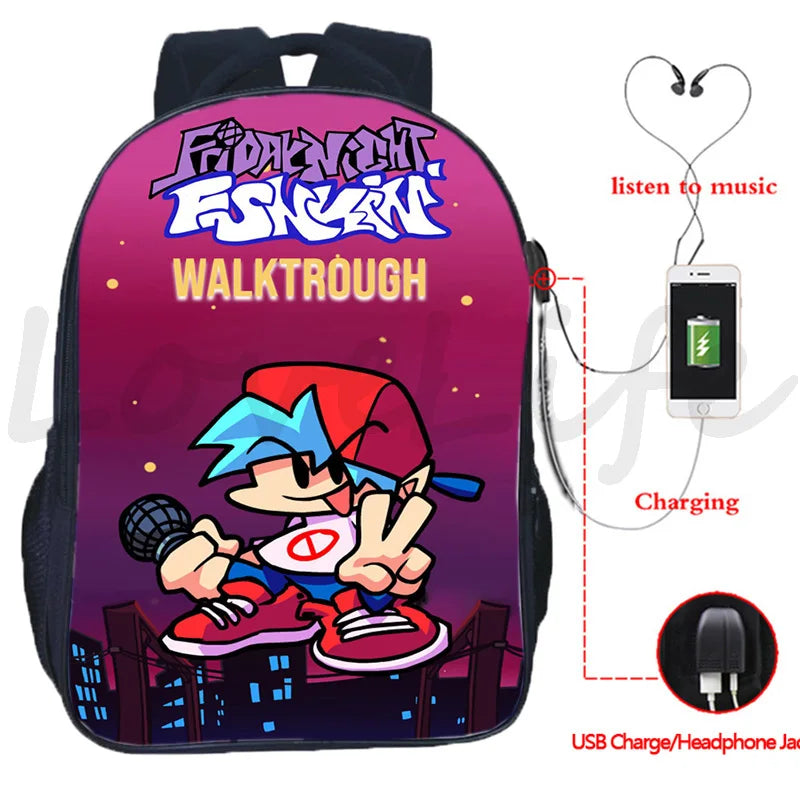 Teenager USB School Backpack for Boys Girls