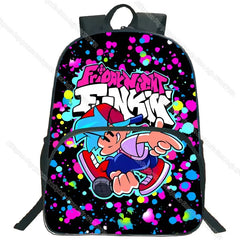 FNF Backpack for Kids Cartoon Anime School Bags Boys Girls Teens