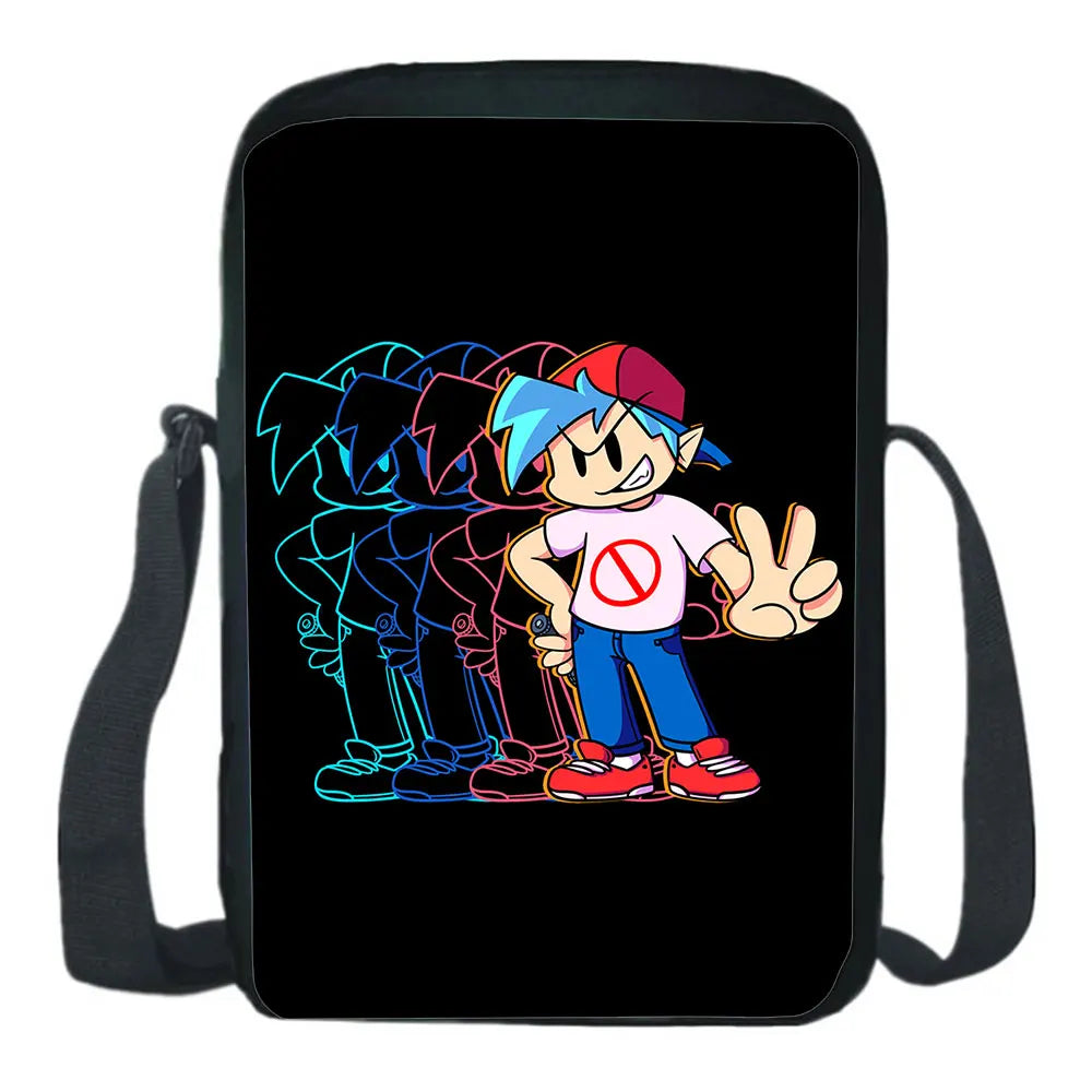 Friday Night Funkin Shoulder Bag Music Rhythm Game Teen Crossbody Rucksack