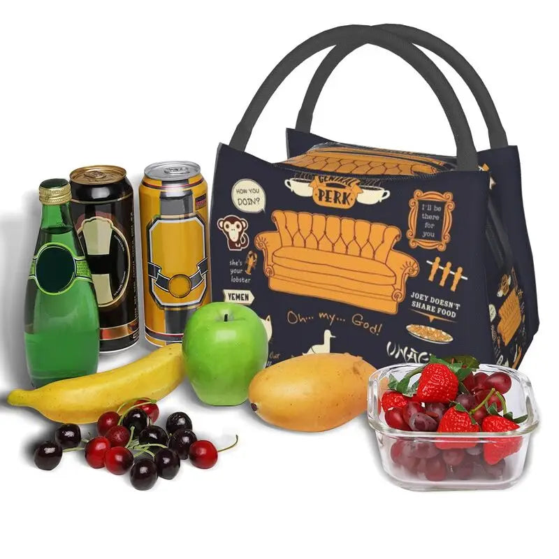 Insulated Lunch Bag for Women Leakproof TV Show Thermal Cooler Lunch Tote