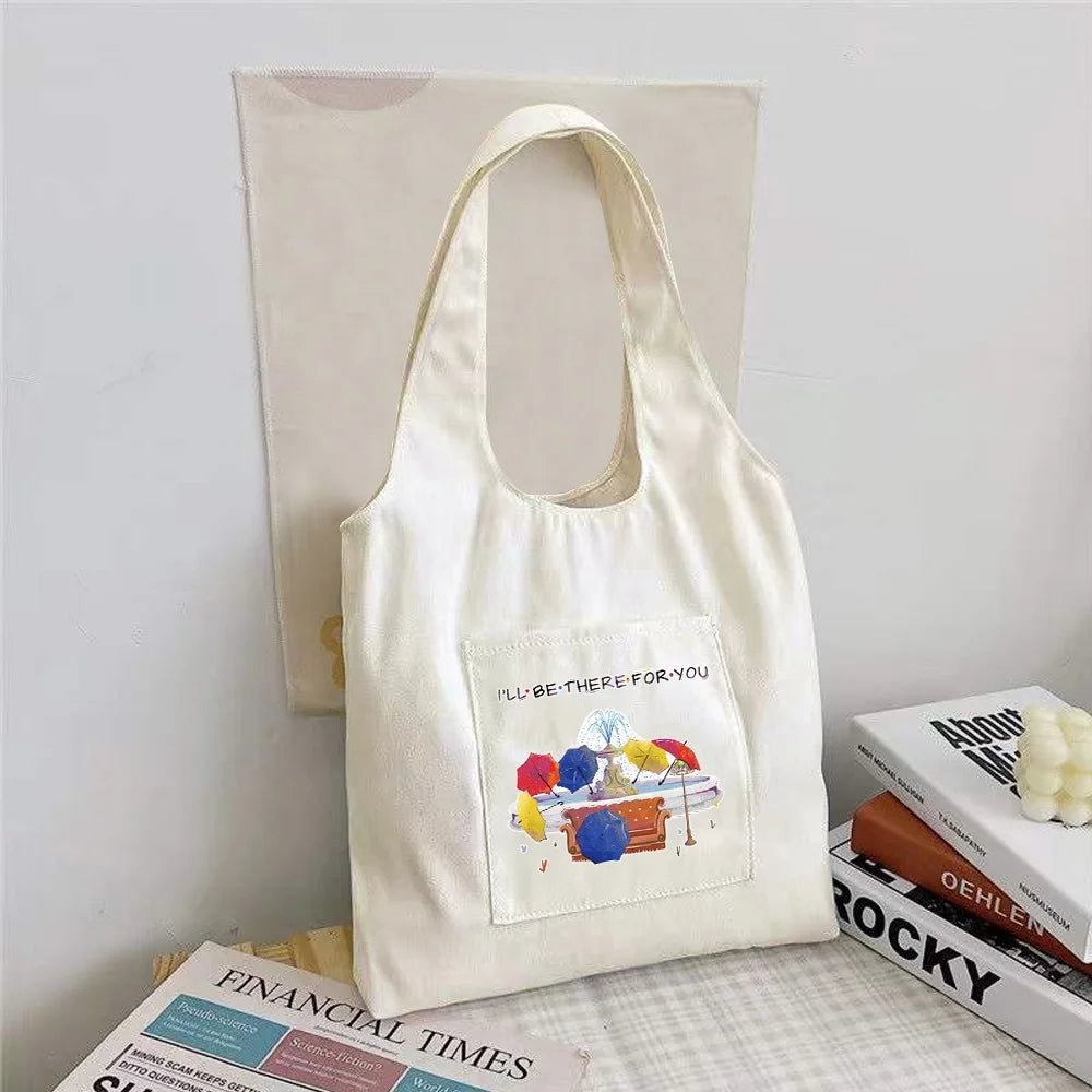 Canvas Vest Bags Women Shoulder Bag College Students Tote Bags