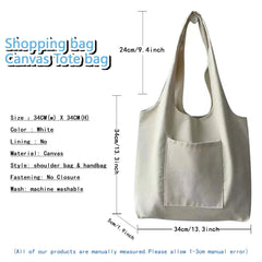 Canvas Vest Bags Women Shoulder Bag College Students Tote Bags