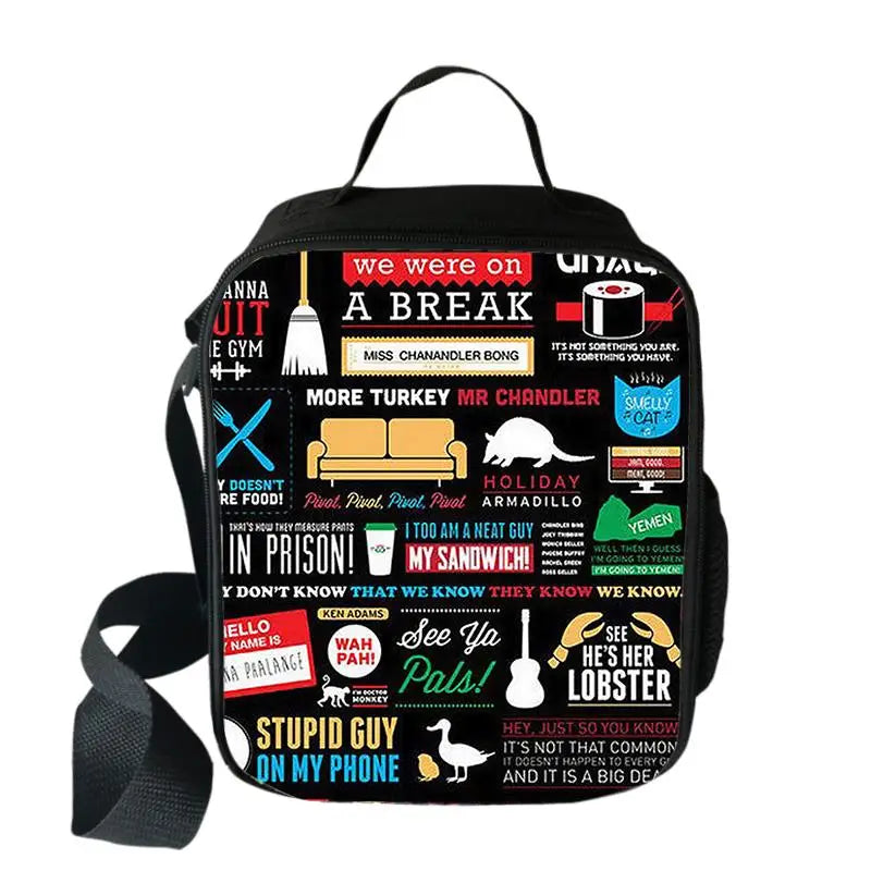 TV Show Portable Lunch Bag Thermal Insulated Student School Food Storage