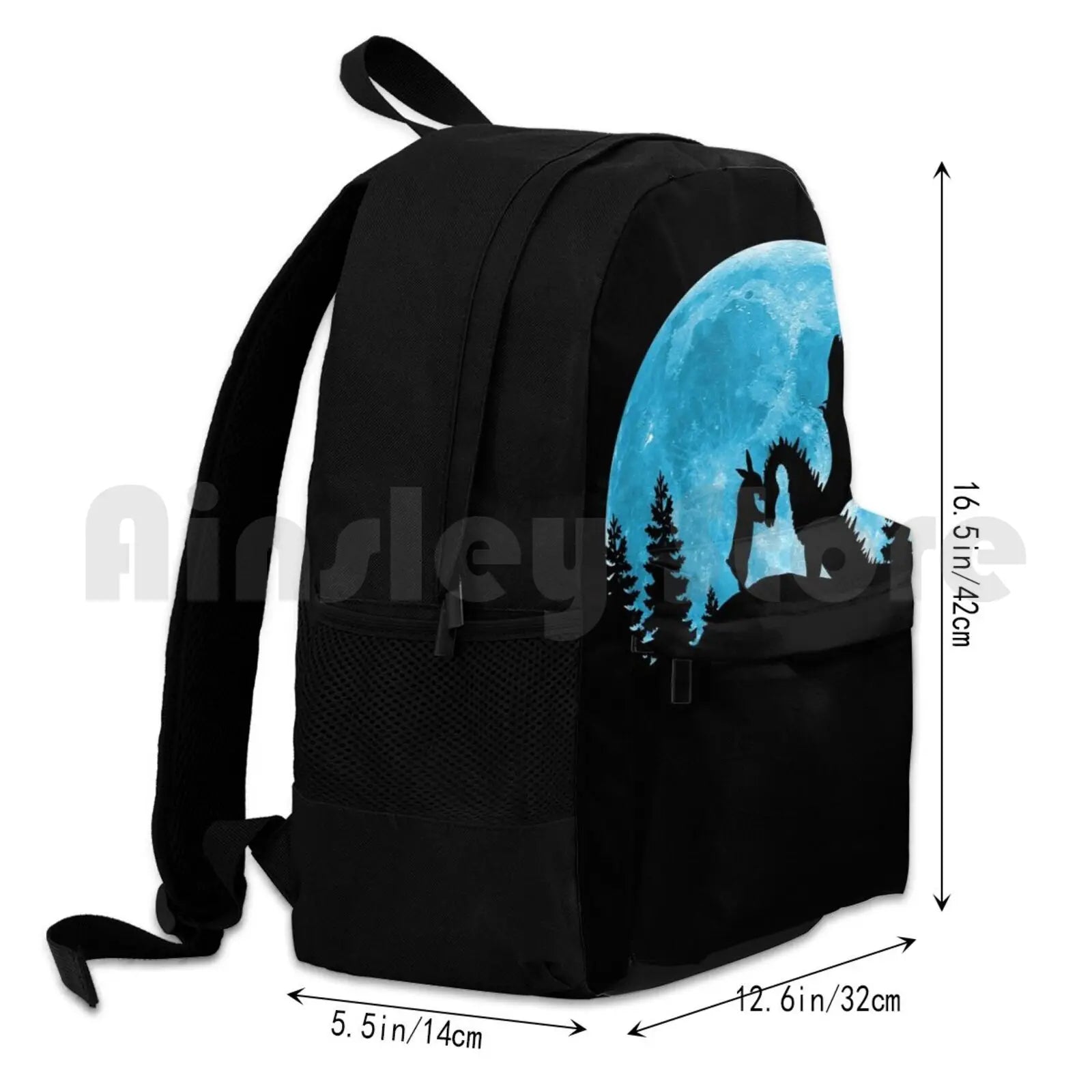 Moon Outdoor Hiking Backpack Waterproof Camping Travel Dragon