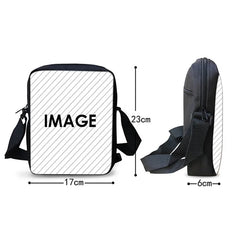 Friesian Horse Print Messenger Bag for Teens Kids Girls Boys