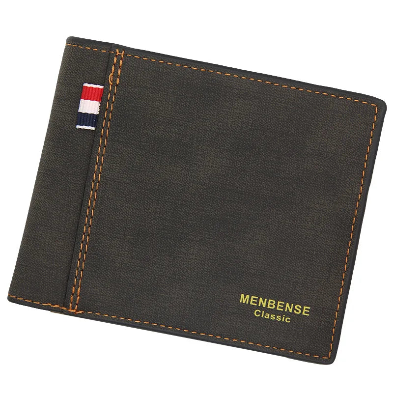 Frosted Men's Wallet Large Volume Retro Business Wallet