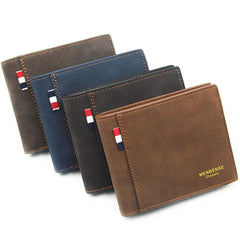 Frosted Men's Wallet Large Volume Retro Business Wallet
