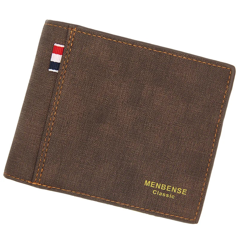 Frosted Men's Wallet Large Volume Retro Business Wallet