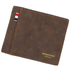 Frosted Men's Wallet Large Volume Retro Business Wallet