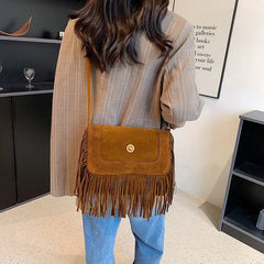 Vintage Fringe Tassel Women Shoulder Crossbody Messenger Bag