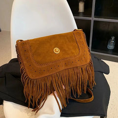 Vintage Fringe Tassel Women Shoulder Crossbody Messenger Bag