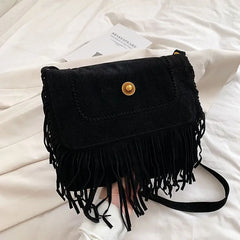 Vintage Fringe Tassel Women Shoulder Crossbody Messenger Bag
