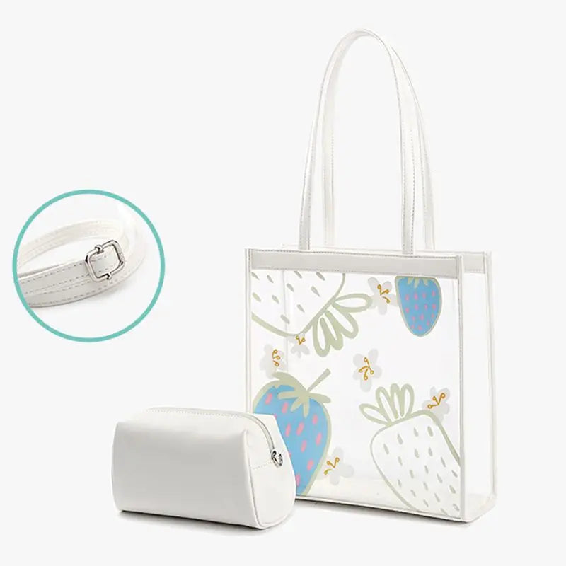 Women's Fruit Jelly Shoulder Handbag Transparent Crossbody Bag KL962