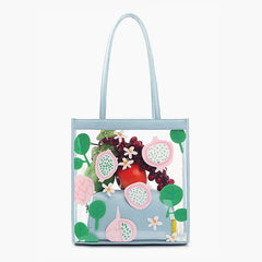 Women's Fruit Jelly Shoulder Handbag Transparent Crossbody Bag KL962