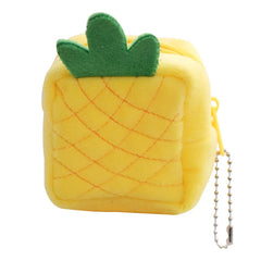 Fruit Style Coin Purse Plush Zipper Pendant Avocado Strawberry Coin Pouch