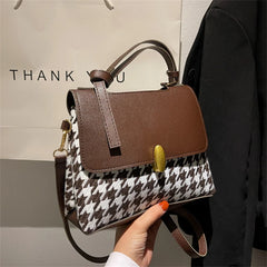 Vintage Houndstooth Women's Bag Crossbody Handbags