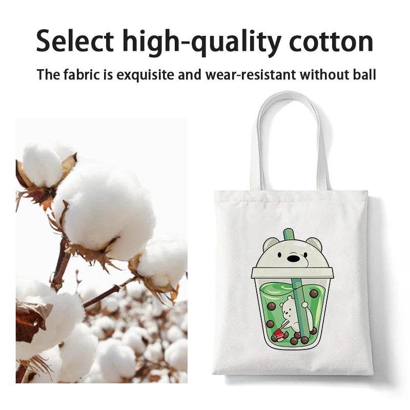 Cartoon Bear Shopping Bag Tote Large Capacity Messenger Handbag