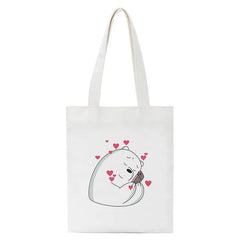 Cartoon Bear Shopping Bag Tote Large Capacity Messenger Handbag