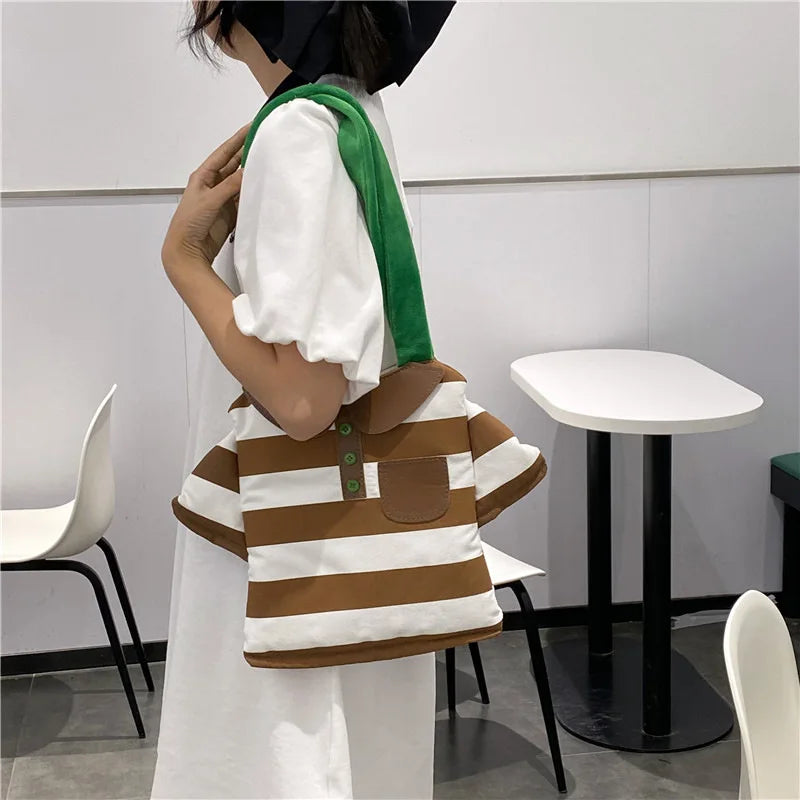 Novelty Girls Tote Bag Casual Ladies Shoulder Bags Fun Clothes Women Purses
