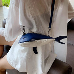 Leather Whale Women Shoulder Bag Purses and Handbags Crossbody Bag