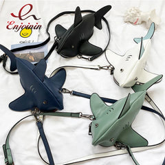 Shark Crossbody Shoulder Bag Casual Women's Clutch Bag Mini Messenger Bag