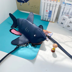 Shark Crossbody Shoulder Bag Casual Women's Clutch Bag Mini Messenger Bag