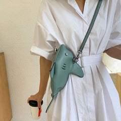 Shark Crossbody Shoulder Bag Casual Women's Clutch Bag Mini Messenger Bag