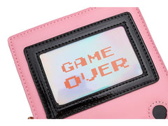 Pink Game Machine Leather Ladies Purse Handbag Clutch Bag Women Crossbody
